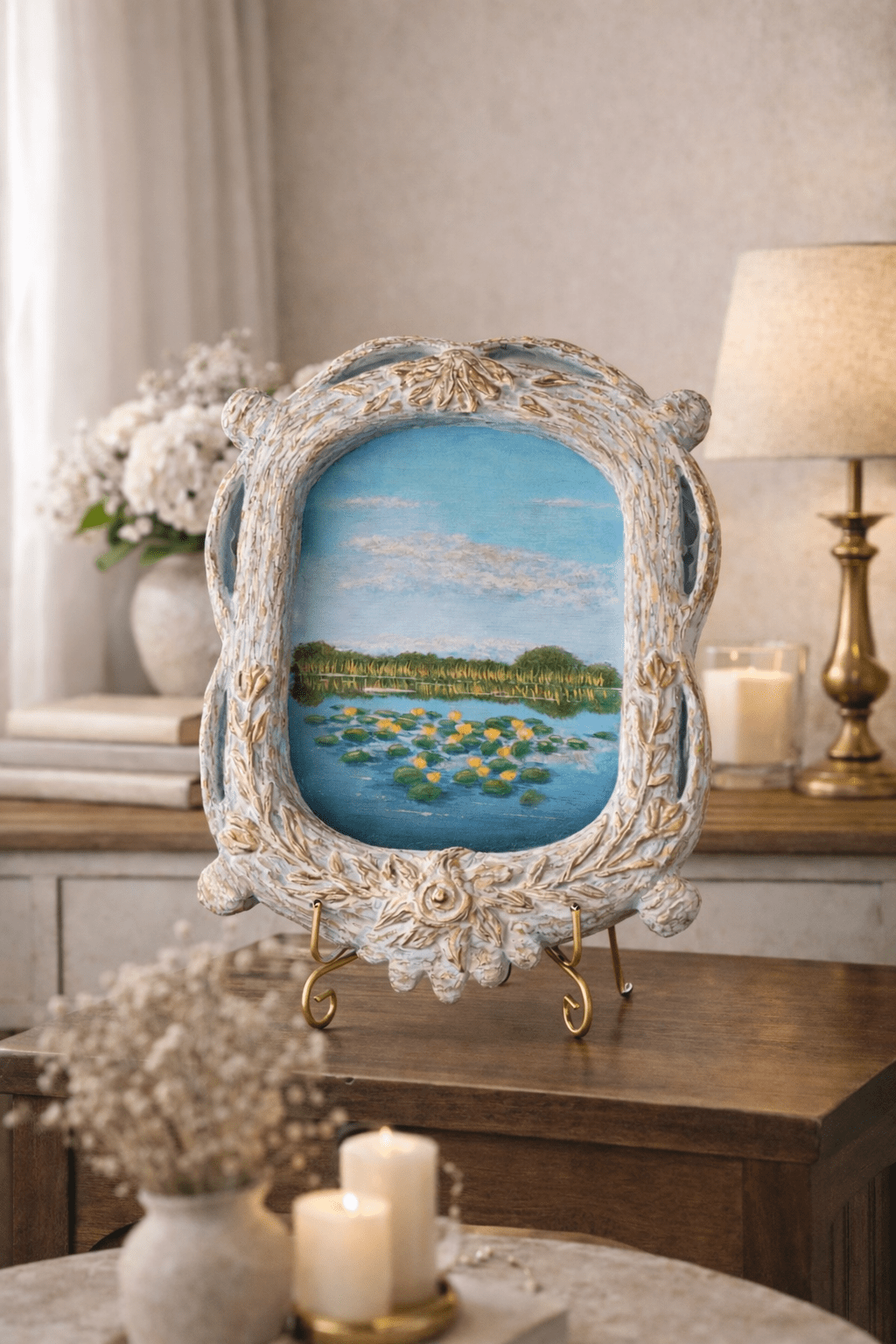 Tabletop Stand for Decorative Mirror - Display Support (27x27 cm Compatible) - Image 4