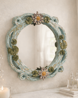 Sculpted Water Lily Mirror