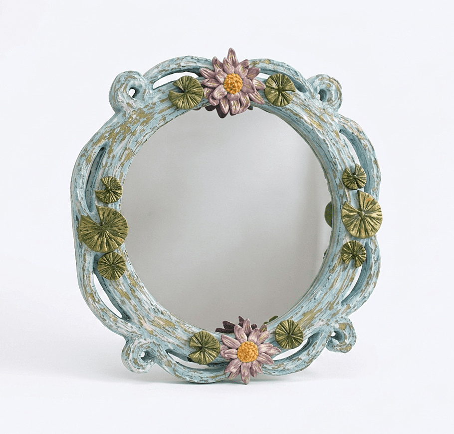 Sculpted Water Lily Mirror | Stunning Impressionist Art 2026