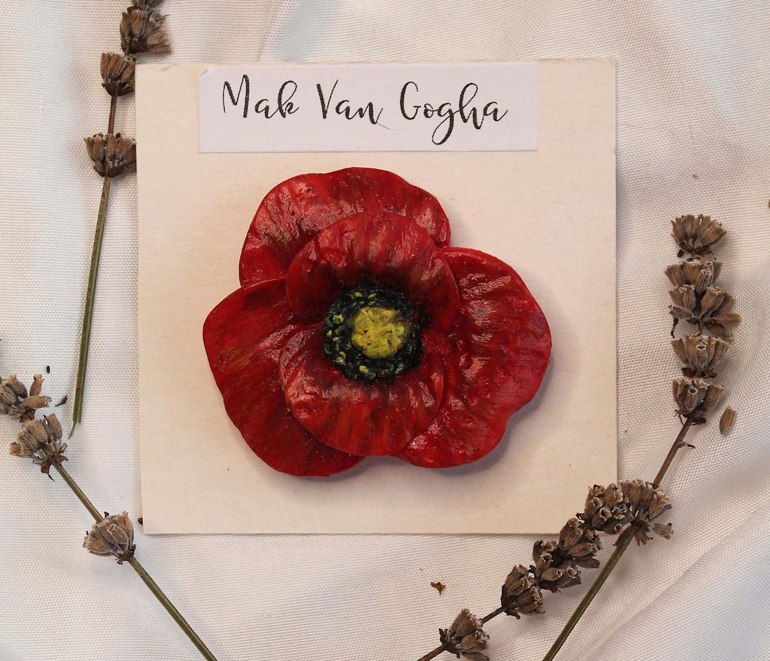 Magnetic 3D Poppies – Red Sculptural Flower Accessory for Mirrors & Decor - Image 2