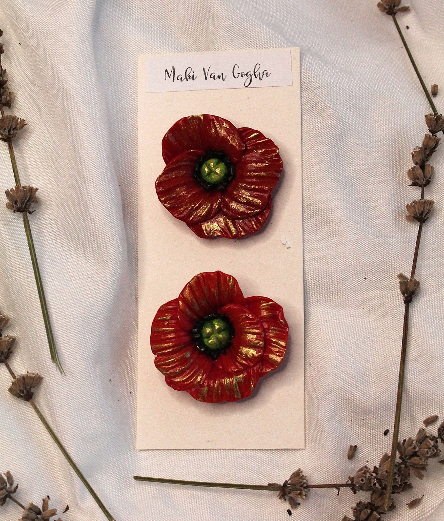 Magnetic 3D Poppies – Red Sculptural Flower Accessory for Mirrors & Decor - Image 16