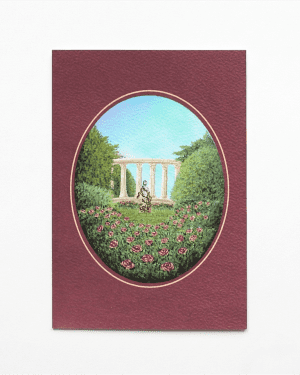 Garden of Roses Art Postcard | Mini Print on 300g Watercolour Paper | Handmade Wall Decor