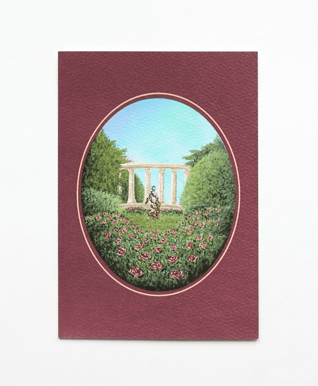 Garden of Roses Art Postcard | Mini Print on 300g Watercolour Paper | Handmade Wall Decor