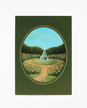 Garden of Roses Art Postcard | Mini Print on 300g Watercolour Paper | Handmade Wall Decor