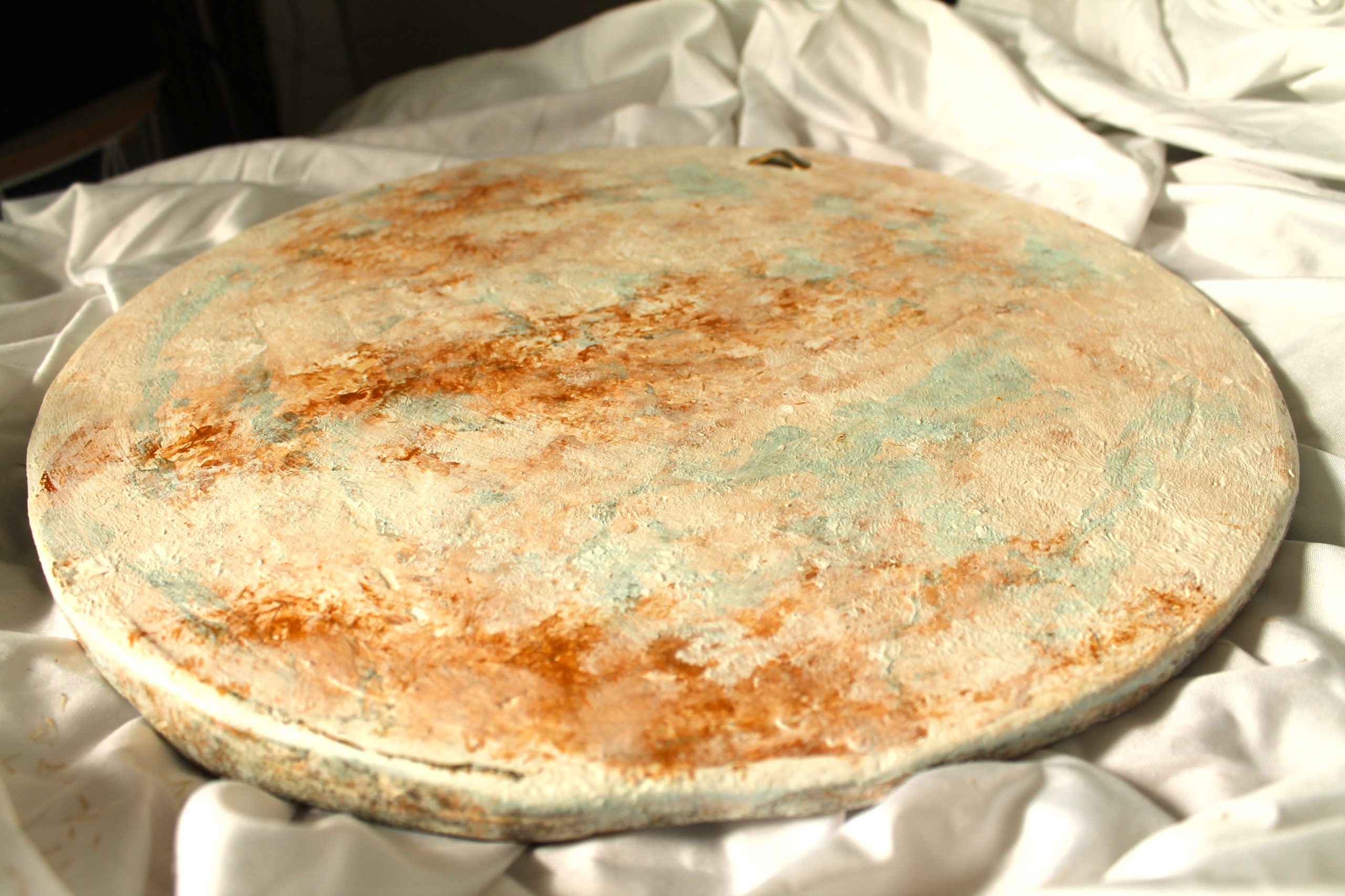 "Dune Dance" - Organic Japandi Mirror with Stone Texture (40x40 cm) - Image 7