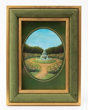 Beautiful Framed Mini Art Print "Fountain of Love" 15x20 cm